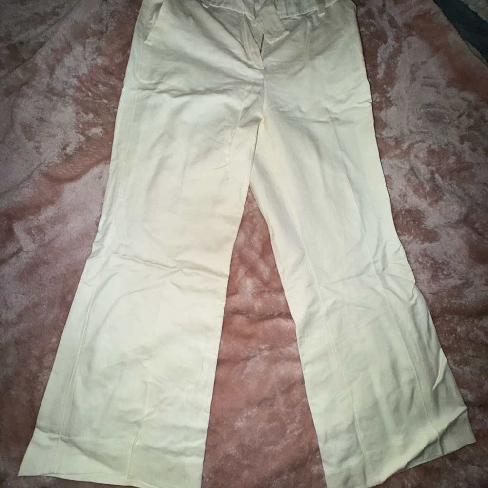 Derek Lam Cream Wide Leg Pants